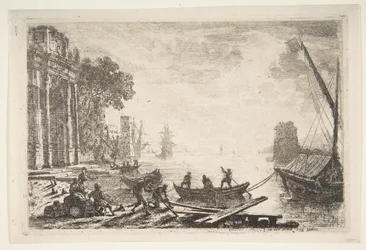 Satamakohtaus nousevan auringon kanssa, 1634.