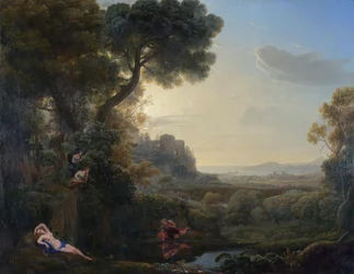 Maisema, jossa Narkissos ja Ekho, 1644