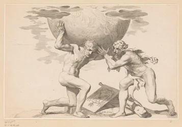 Atlas antaa taivaanpallon Herculesille