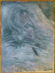 Camille kuolinvuoteellaan (öljy kankaalle)