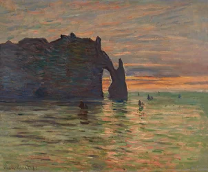 Auringonlasku Etretatissa