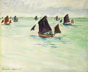 Kalastusveneet suuressa Pourvillessä, 1882