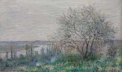 Kevättunnelmaa Vétheuilissa. 1880