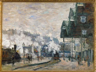 Gare St. Lazare, länsisatama (öljy kankaalle)
