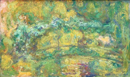 La passerelle sur le bassin aux nymphéas