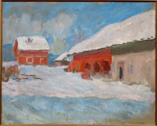 Punaiset talot Björnegaardissa (Norja)