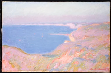 Kallioilla lähellä Dieppeä, auringonlasku, 1897