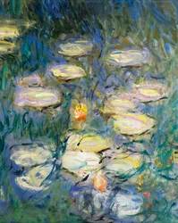 Vesililjat, kirjoittanut Claude Monet, yksityiskohta