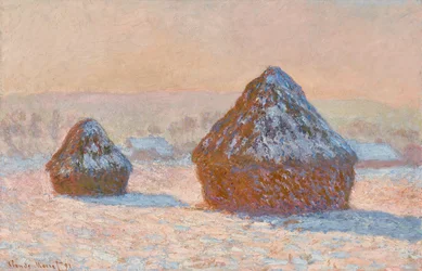 Vehnänkorret, lumiefekti, aamu (Meules, Effet de Neige, Le Matin)