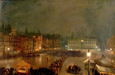 Robin Hood Riflesin taskulampputatuointi, Nottingham Market Place, 1896