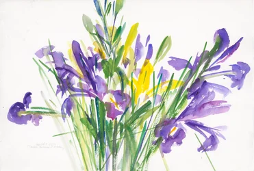 Irises, 1999, (akvarelli paperille)