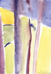 Puut järvelle päin, 1994 (akvarelli)