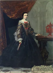 Teresa Francisca Mudarra y Herreran muotokuva - Claudio Coellon (1642-1693) maalaus, noin 1690, 210x145,5 cm - Teresa Francisca Mudarra y Herreran muotokuva, Claudio Coello öljy kankaalle - Museo de Bilba Bellas Artes