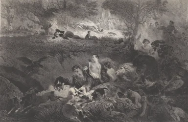 Unelmia metsästyksestä, 1858.