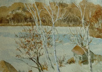 915 Silver Lake, uudenvuodenpäivä 2014, 2014 (akvarelli)