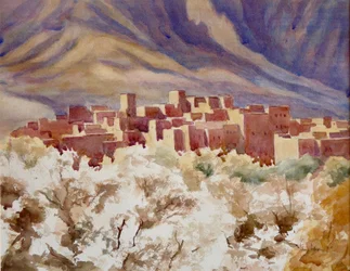 Mantelinkukka, Todran rotko, 2000 (akvarelli)