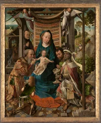 The Adoration of the Magi (öljy paneelissa)