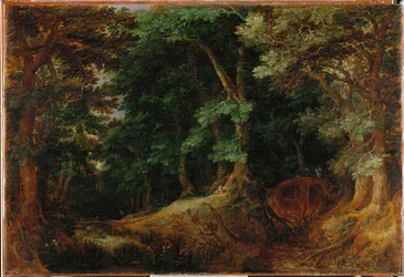 Metsäinen maisema (maalaus kankaalle)