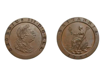 Kärrynpyörä kaksi penniä, 1797 (pronssi)