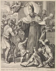 H. Thomas van Villanueva Vera effigies S. Thomae A Villanova (otsikko esineessä)