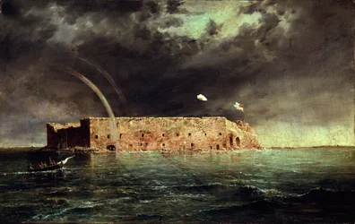 Näkymä Fort Sumterille, Etelä-Carolina, 1863