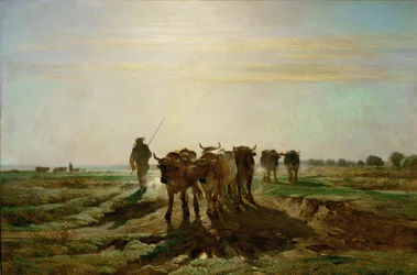 Boeufs se rendant au travail - karja kävelee töihin, aamu. 1855 ...