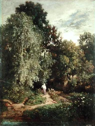 Polku pienessä metsässä, 1860-luvun alku (öljy kankaalle)