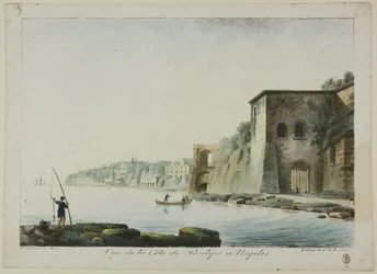 Näkymä Posilipon rannikolle Napolissa, alkaen Näkymiä Italiasta (Views of Italy).