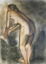 Seisova alaston, kirjoittanut Constant Permeke (1886-1952). Belgia, 1900-luku.