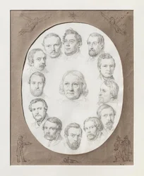 Thorvaldsen maanmiestensä parissa jouluaattona 1841 Roomassa