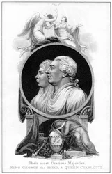 Kuningas Yrjö III ja kuningatar Charlotte, 1800-luku