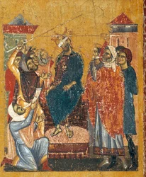 Coppo di Marcovaldon krusifiksi (n. 1220-1276 jälkeen), yksityiskohta