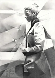 Moderni geometrinen muotokuva