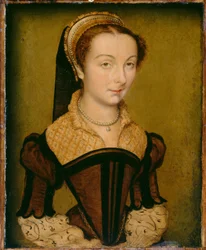 Muotokuva Louise de Halluin, dame de Cipierre, n.1555 (öljy paneelille)