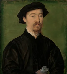 Muotokuva miehestä hanskat kanssa, 1540-45.