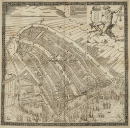 Saksa: Die berühmte Handelsstadt Amsterdam
Hollanti: De vermaerde koopstadt van Amstelredam