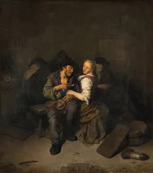 Nuori pari tavernassa