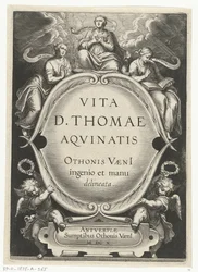 Otsikkopainatus: Otto van Veen, Vita D. Thomae Aqvinatis, Antwerpen, 1610 Pyhän Tuomas Akvinolaisen elämä (sarjan nimi)