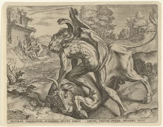Hercules painii Achelousin kanssa Labors of Hercules (sarjan nimi)
