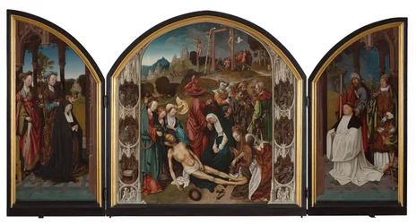 Triptyykki, jossa on Kristuksen itkuvirsi