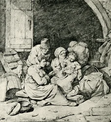 Hollannin maanviljelijöiden perhe