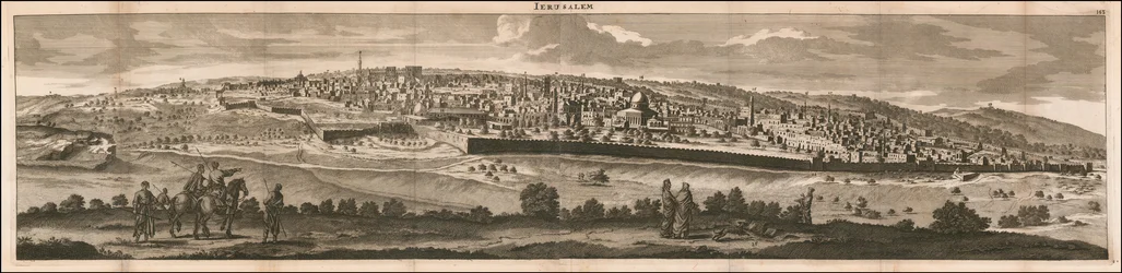 Cornelis De Bruynin kuva Jerusalemista vuodelta 1698