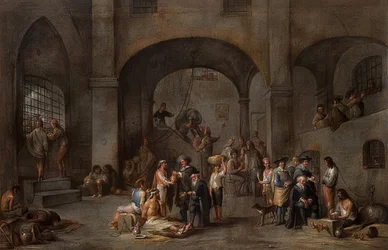 Vierailu vankien luona (jaksosta, jossa on seitsemän armoteosta). Noin 1640