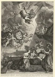 Allegoria prinsessa Maria Amalian, Hendrik Casimirin tyttären, syntymästä, 1689