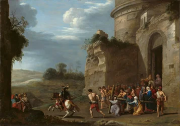 Kristus kantaa ristiä, 1620-luvun alku (öljy kuparille).