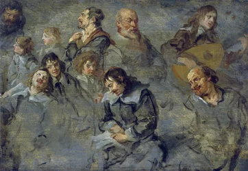 Schut, Cornelis (1597-1655) tutkimuksia miesten päistä