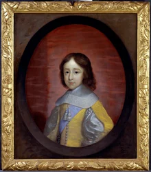 Muotokuva William III of Orange Nassausta (1650-1702) (Englannin William III), lapsi (William III, Orangen prinssi, lapsena) - Cornelis Janssens van Ceulenin (1593-1661) maalaus, öljy puulle