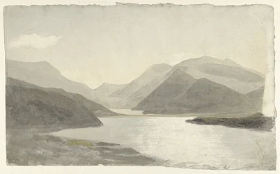 Auringonvalo järven yli lähellä Snowdonia, Llanberis, North Wales Auringonvalo järvellä Snowdonissa, Llanberisissa, Pohjois-Walesissa