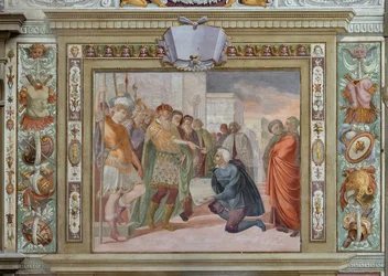 Yhden hankkeen esittely kuninkaalle, noin 1589-94 (fresko).
