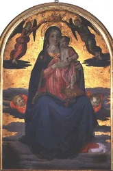 Madonna ja lapsi (tempera paneelissa)